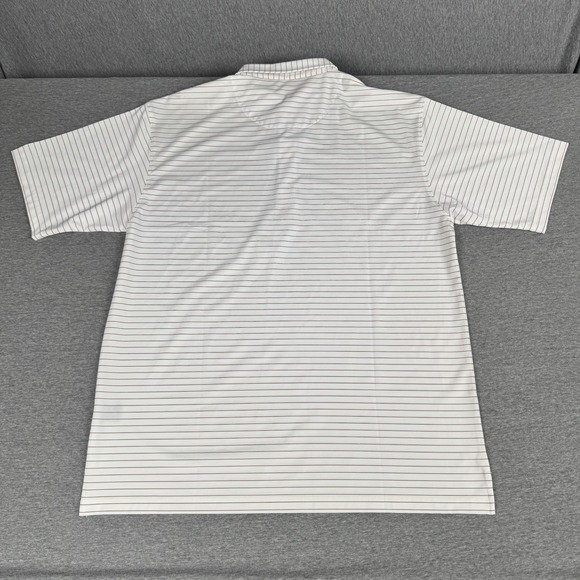 Horn Legend HL Sport Size L White Crimson Striped Polo New NWT Preppy Soft Clean - Picture 9 of 12